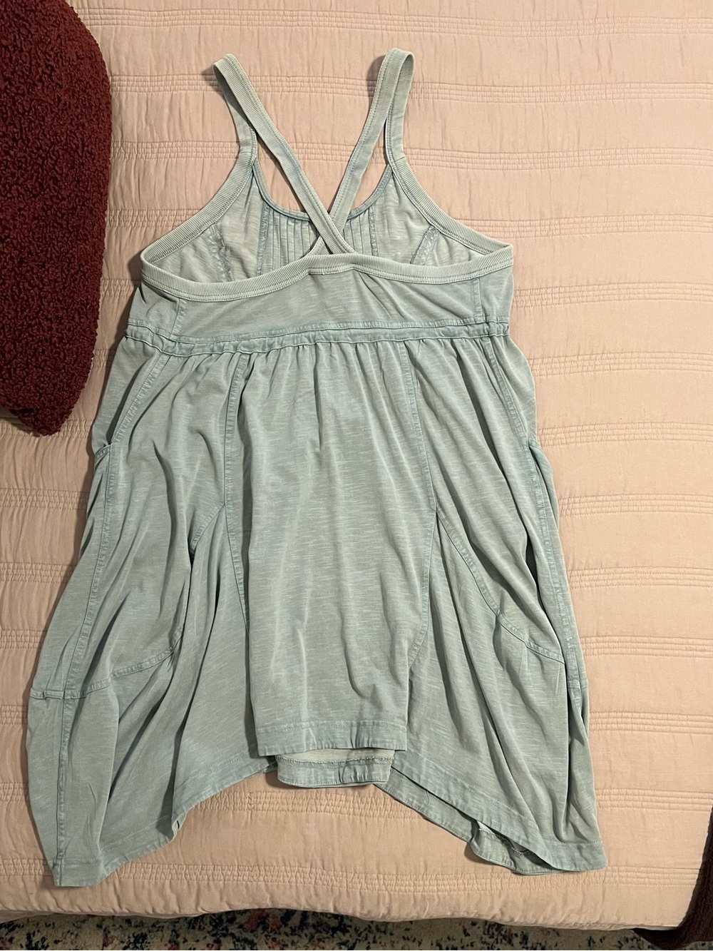 Daily Practice Boardwalk Light Mint Blue Green  Dress Crossback Utility Pockets - Picture 4 of 10